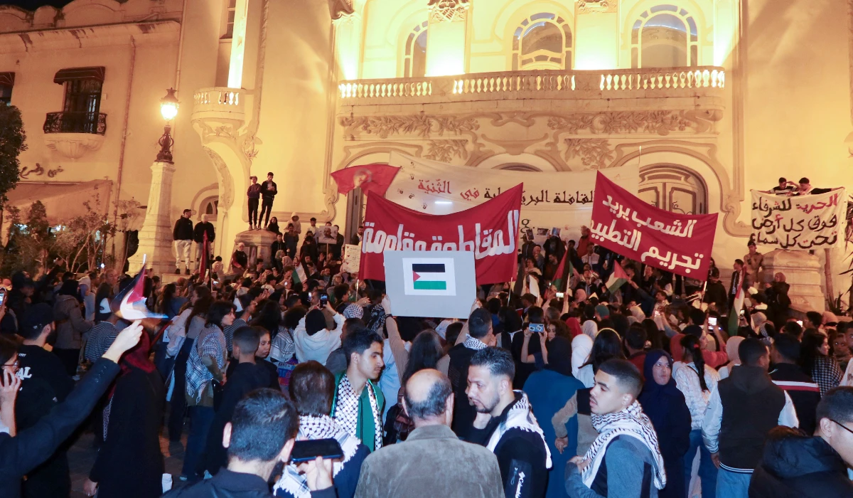 Tunus'ta Yüzlerce Kişiden Tutuklu Gazze Filosu Aktivistleri İçin Özgürlük Eylemi